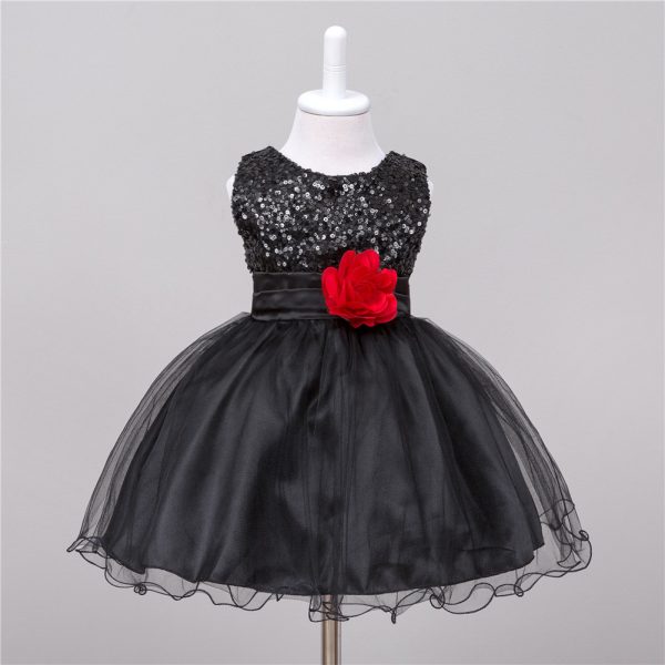 Baby Sequin Dress Flower Girl Wedding Princess Dress - Image 5