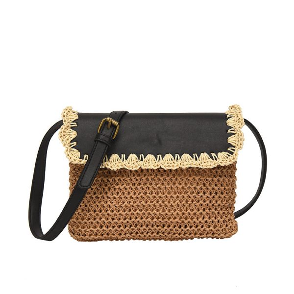 Women's Straw Mori Style Western Style All-matching Beach Crossbody Bag - Image 3