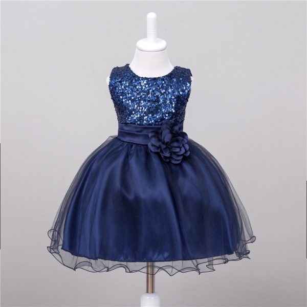 Baby Sequin Dress Flower Girl Wedding Princess Dress - Image 8