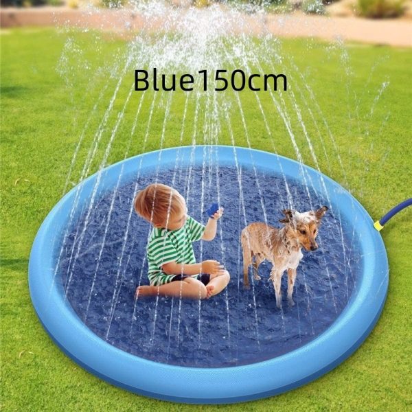 Non-Slip Splash Pad For Kids And Pet Dog Pool Summer Outdoor Water Toys Fun Backyard Fountain Play Mat - Image 4