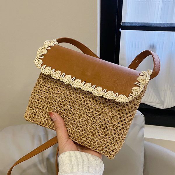 Women's Straw Mori Style Western Style All-matching Beach Crossbody Bag - Image 6